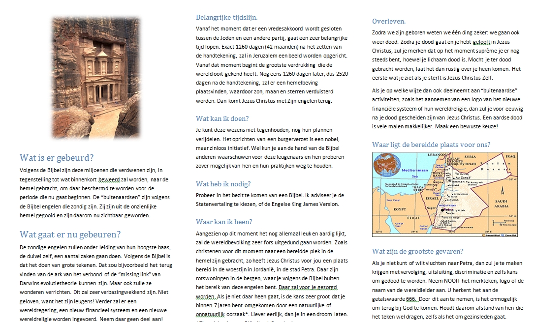 BROCHURE - Eerste hulp na de verdwijning van miljoenen mensen.